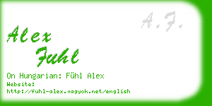 alex fuhl business card
